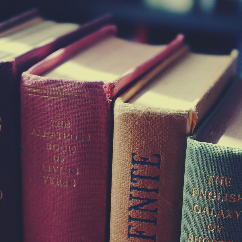 Nahaufnahmefoto Von Büchern Mit Verschiedenen Titeln